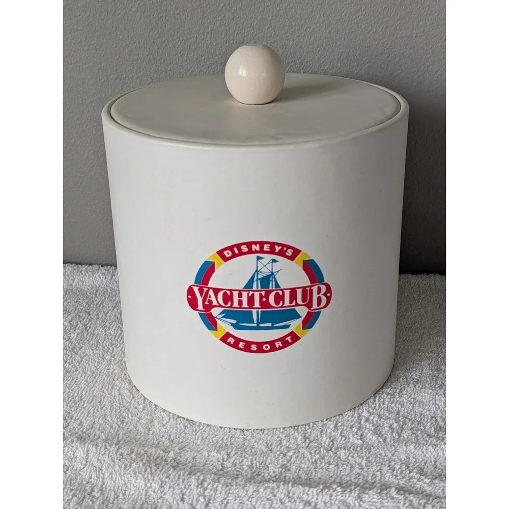 Rare Vintage Hotel Disney Yacht Club Resort Ice Cube Bucket Collector Decor Faux